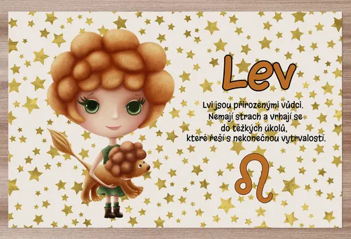 Prostírání Znamení pro děti Lev (23.7. - 22.8.)