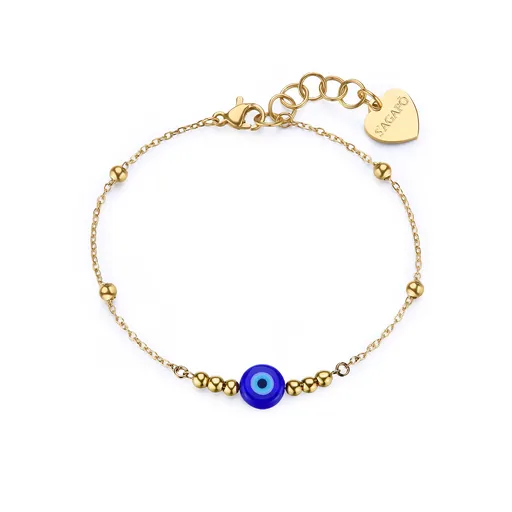S'Agapõ Stylový pozlacený náramek Boží oko Witch SWH16