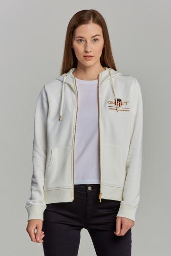 MIKINA GANT ARCHIVE SHIELD FULL ZIP HOODIE EGGSHELL