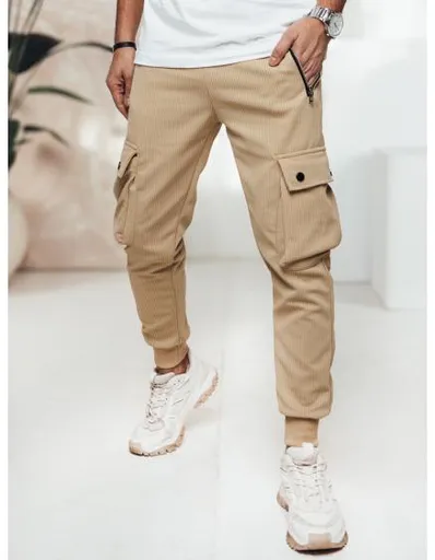 Pánské cargo kalhoty béžové