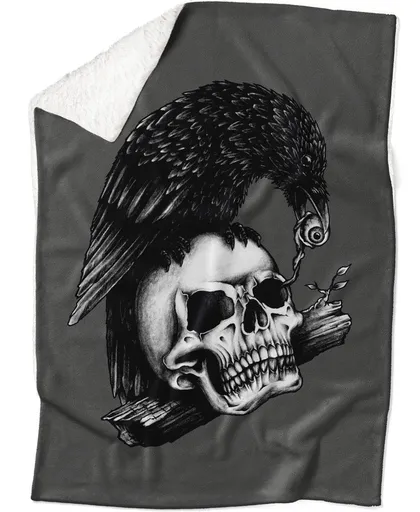 Deka Crow and skull (Podšití beránkem: ANO)
