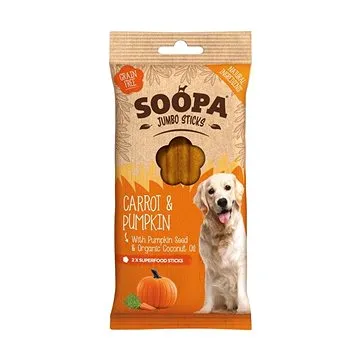 Soopa Dentální tyčinky Jumbo s mrkví a dýní 170 g (5060289920777)