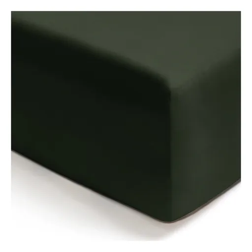 Dvoulůžkové napínací prostěradlo GRACE 160 x 200 cm, lesní zelená, tencel, Clarysse
