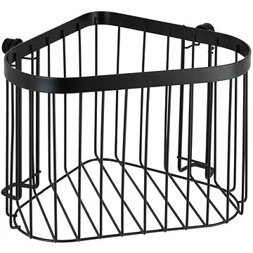 WENKO BEZ VRTÁNÍ Classic Plus - Rohová polička, černá (z23881100)