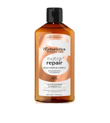 Erboristica Nutra Repair Tělový olej na suchou pokožku a vlasy 200 ml