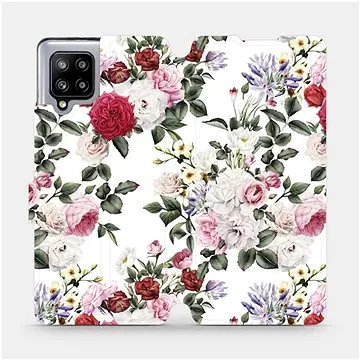 Flipové pouzdro na mobil Samsung Galaxy A42 5G - MD01S Růže na bílé (5903516403509)