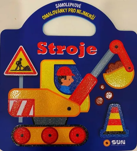 Samolepkové omalovánky pro nejmenší - Stroje (poškozená)