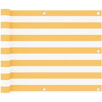 Balkónová zástěna bílo-žlutá 75×300 cm oxfordská látka 134900 (134900)