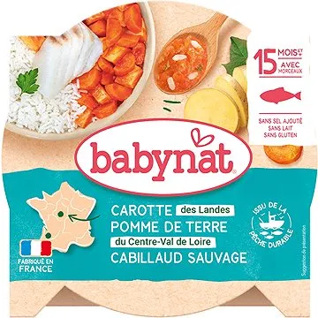 BABYNAT Mrkev a brambory s treskou 260 g (3288131530536)