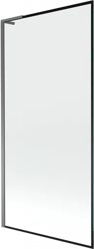 MEXEN/S Next L vanová zástěna FIX 90 x 150, černá vzor, grafit metal 895-090-000-03-70-95