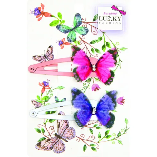Lukky Fashion Sponky set, motýlci s kamínky, dvojbalení