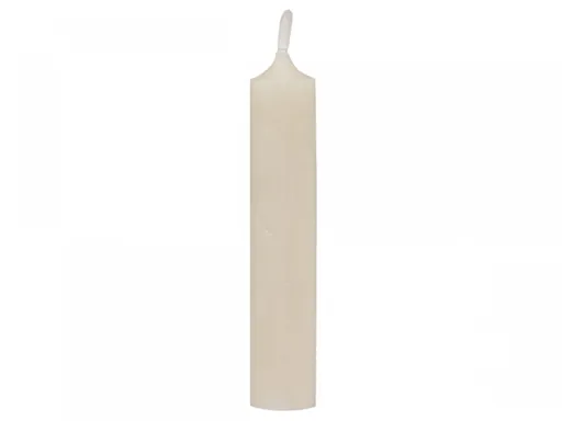 Krémová úzká krátká svíčka Short dinner pearl  - Ø 2 *11cm / 4.5h Chic Antique