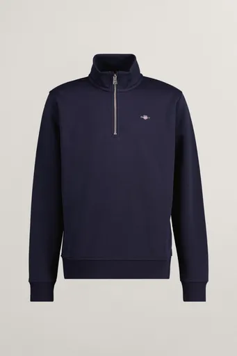 MIKINA GANT SHIELD HALF ZIP SWEATSHIRT EVENING BLUE