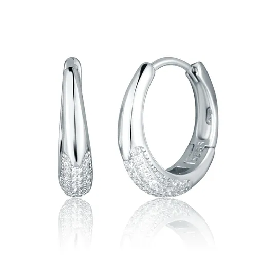 JVD Moderní kruhové náušnice se zirkony SVLE2822XH2BI00