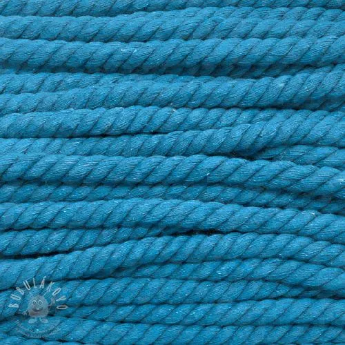 Bavlněná šňůra kroucená 12 mm jeans