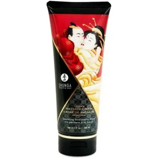 Shunga Masážní krém Sparling Strawbery Wine (200 ml)