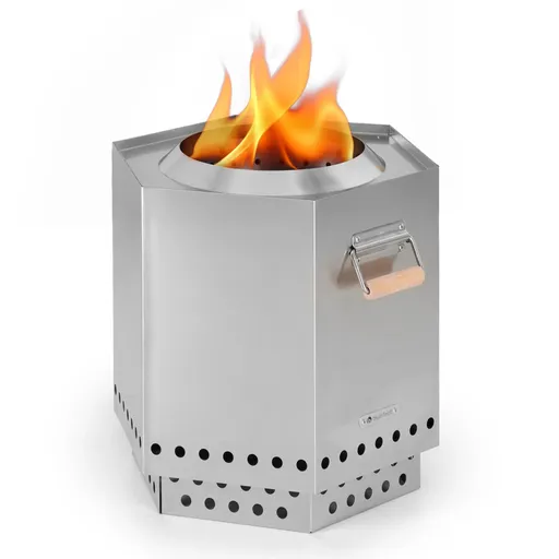 Blumfeldt Krbová vložka, koš na oheň, bezdýmný, robustní, kryt proti dešti
