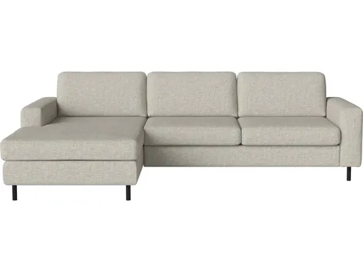 Pohovka Scandinavia 3 místná s lenoškou vlevo, více variant - Bolia Látka: kolekce Nantes | barva - písek, Nožičky: černý olejovaný dub 15 cm