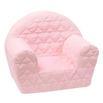Baby Nellys Dětské křesílko lux love růžové (8596309386614)