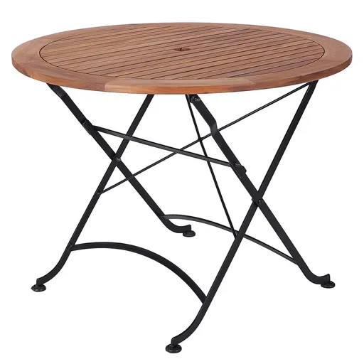 PARKLIFE Stůl kulatý 100 cm - hnědá/černá