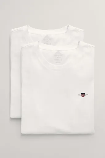 SPODNÍ PRÁDLO GANT C-NECK T-SHIRT 2-PACK WHITE
