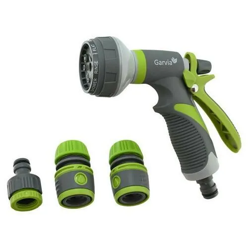 Garvia Pistole zavlažovací kruhová 8 funkcí s příslušenstvím, sada 4ks