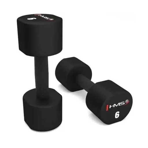 HMS HPT06 Jednoruční činky, černá, velikost 6 KG