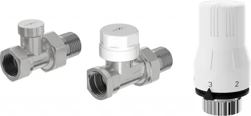 MEXEN/S G02 termostatická sada pro radiátor středová, nikl W914-012-928-01