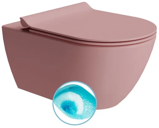 GSI PURA závěsná WC mísa, Swirlflush, 36x55cm, blush dual-mat 881524