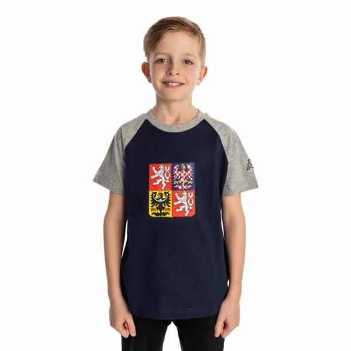 Kappa LOGO CAFY ČR JR Dětské triko, tmavě modrá, velikost 14Y