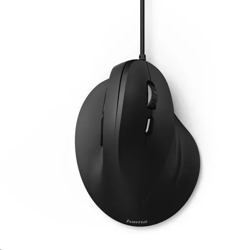 Hama vertikální ergonomická kabelová myš EMC-500, 6 tlačítek, černá