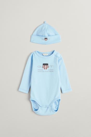 DĚTSKÝ SET GANT ARCHIVE SHIELD BODY AND BEANIE SHADE BLUE