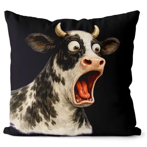 Polštář Vyděšená kráva (Velikost: 40 x 40 cm)