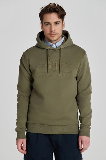 MIKINA GANT REG TONAL SHIELD HOODIE JUNIPER GREEN