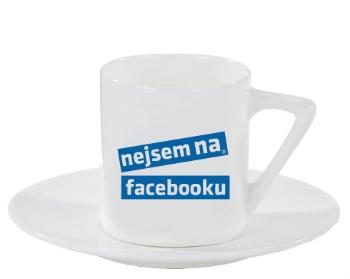 Espresso hrnek s podšálkem 100ml Nejsem na facebooku