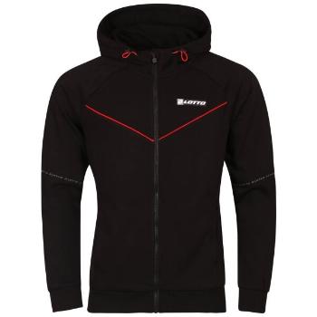 Lotto LOGO VIII FULL-ZIP HOODIE Pánská mikina, černá, velikost