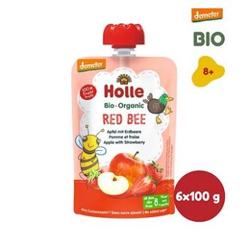 HOLLE Red Bee  BIO jablko jahody 6× 100 g (7640161877016)