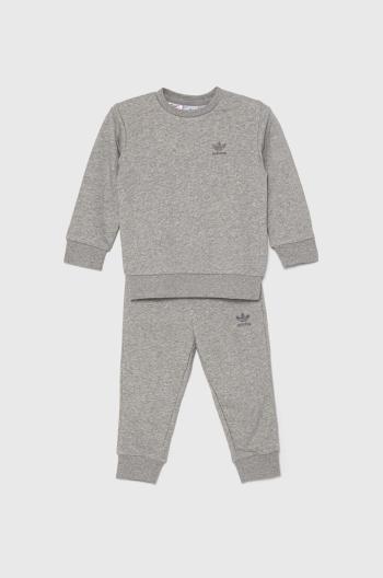 Dětská tepláková souprava adidas Originals CREW SET šedá barva, IW1011