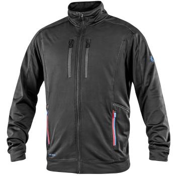 Canis (CXS) Pánská mikina CXS LEONIS - Černá / modrá / červená | 2XL