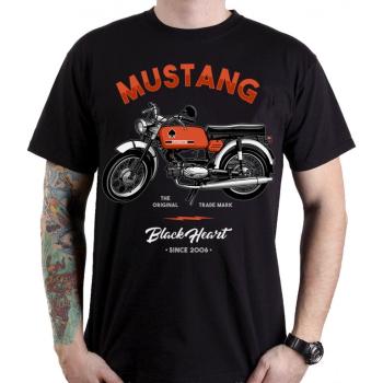 Triko BLACK HEART Mustang  3XL  černá