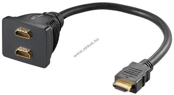 HDMI kábel adapter 2db 19 tűs HDMI aljzat >19 tűs HDMI csatlakozóra