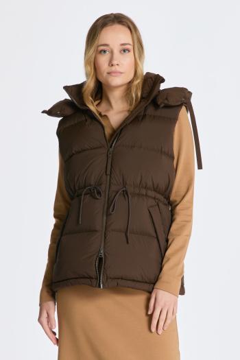 VESTA GANT MID LENGTH DOWN VEST RICH BROWN