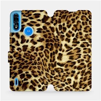 Flipové pouzdro na mobil Motorola Moto E7 Power - VA33P Leopardí vzor (5903516685974)