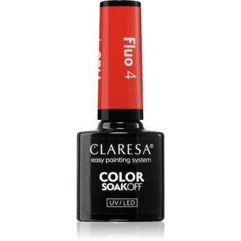 Claresa SoakOff UV/LED Color Fluo gelový lak na nehty odstín 4 5 g