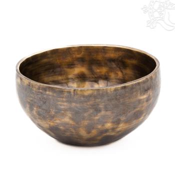 7 fémes, kézzel kalapált hangtál, antikolt - 337 g