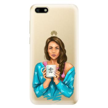 Odolné silikonové pouzdro iSaprio - Coffe Now - Brunette - Huawei Y5 2018