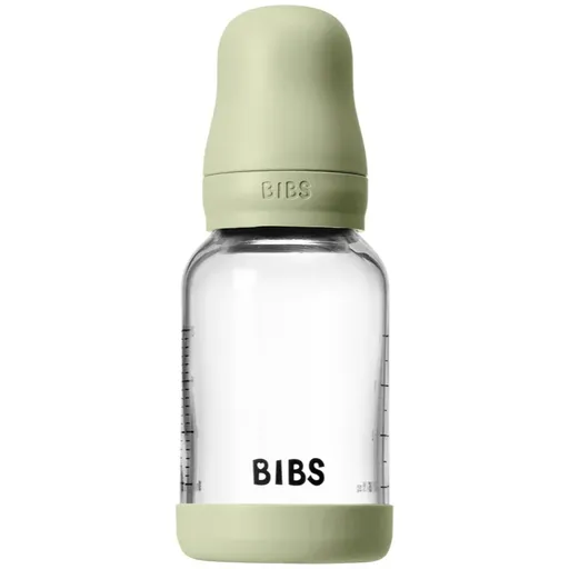 BIBS Baby Glass Bottle Round Latex antikoliková lahev Sage 120 ml