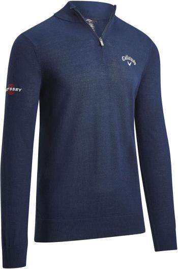 Callaway 1/4 Blended Merino Navy Blue M Svetr