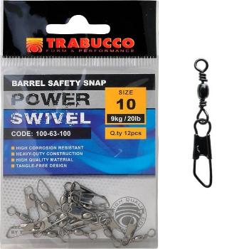 Trabucco obratlík s karabinou barbel safety snap 12 ks-velikost 8