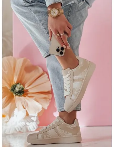 Dámské tenisky na platformě LUCIOS  béžové